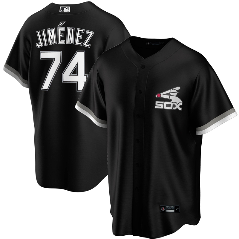 2020 MLB Men Chicago White Sox #74 Eloy Jimenez Nike Black 2020 Spring Training Replica Player Jersey 1